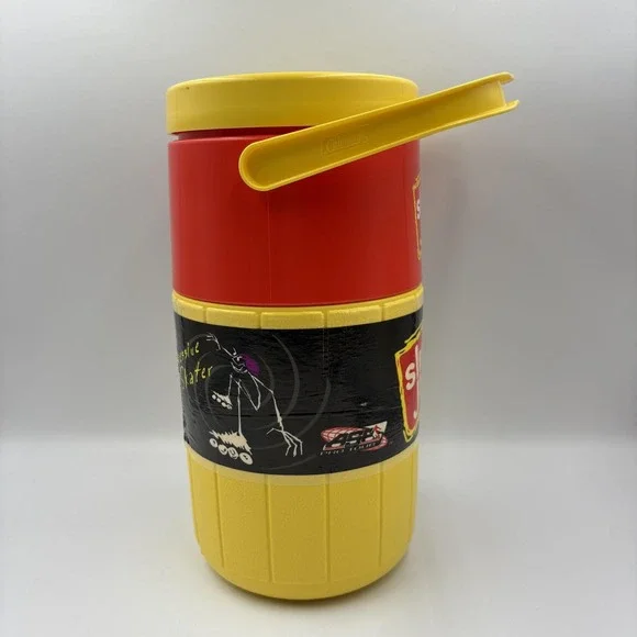 Coleman X Slim Jim Water Bottle 42 Oz Yellow Insulated Jug USA Vintage Skater - Picture 3 of 12